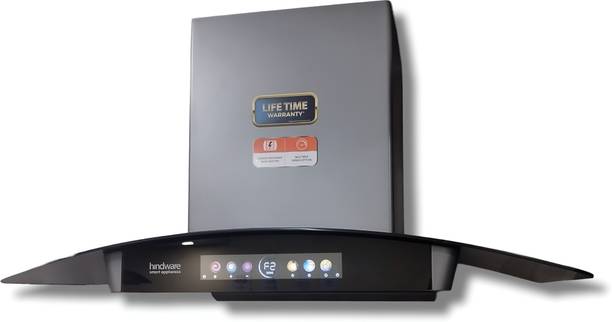 Hindware RAYLENE 90 | Filterless Technology | MaxX Suction 1700 m³/hr* | BLDC Motor | Auto Clean Wall Mounted GREY 1700 CMH Chimney