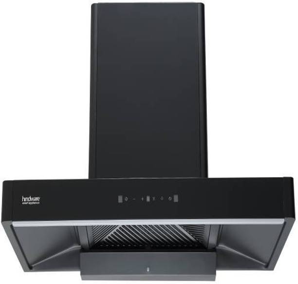 Hindware OPTIMUS BLK 90 Auto Clean Wall Mounted black 1400 CMH Chimney