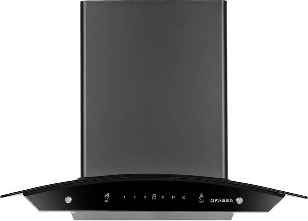 FABER HOOD ZEST IN HC SC FL BK 60 Auto Clean Wall Mounted Black 1200 CMH Chimney