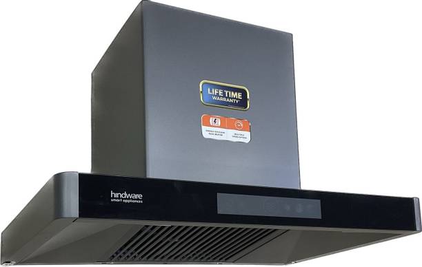 Hindware MARCELLA 75CM 1700CMH; ENERGY EFFICENT BLDC MOTOR AND MOTION SENSOR (YEAR 2023) Auto Clean Wall Mounted GREY 1700 CMH Chimney