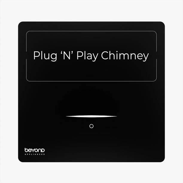 Beyond Appliances CUBE PLUG AND PLAY CHIMNEY Auto Clean 5 stage Charcoal Filter| Touch Control |3-way Suction|48db Low Noise | Ductless Chimney Wall Mounted Black 1250 CMH Chimney