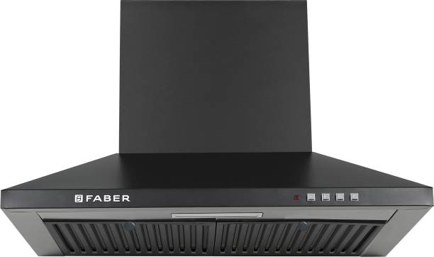 FABER HOOD PLUTO PB BF BK 60 Pyramid Shape 60cm|3 Layer Baffle filter|Powerful suction |Low Noise Wall Mounted Chimney