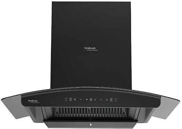 Hindware ZINNIA 75 AUTO CLEAN CHIMNEY Auto Clean Wall Mounted Black 1350 CMH Chimney