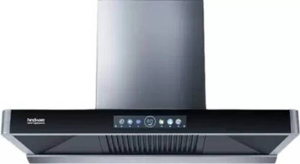 Hindware MARCELLA 75 | Filterless Technology | MaxX Suction 1700 m³/hr* | BLDC Motor | Auto Clean Wall Mounted Gray 1700 CMH Chimney