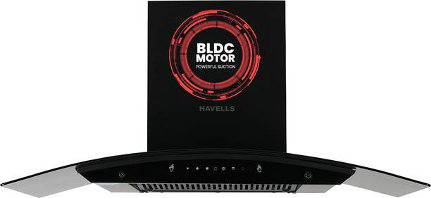 हैवेल्स Polaris lite 90, Curved Shape 90 cm, BLDC, Autoclean Chimney 1500 CMH 90.0 सीएम ऑटो क्लीन चिमनी