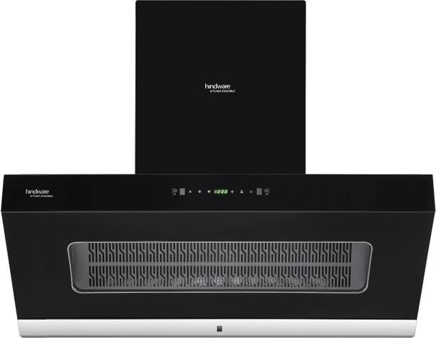 Hindware Smart Appliances Octavia 90 Auto Clean Wall Mounted Black 1350 CMH Chimney