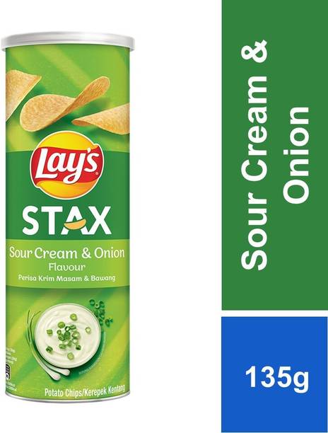 Lay's Stax Sour Cream & Onion Premium Potato Crisps - Flavor at first bite Chips