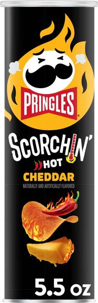 Pringles Scorchin' Hot Cheddar Flavored Potato Crisps SPECIAL EDITION (IMPORTED FROM USA) Chips