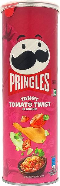 Pringles Tangy Tomato Potato Chips with a Twist of Sweet & Spicy Salsa Flavour Chips