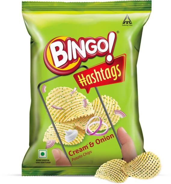 बिंगो हैशटैग क्रीम एन्ड ओनियन चिप्स