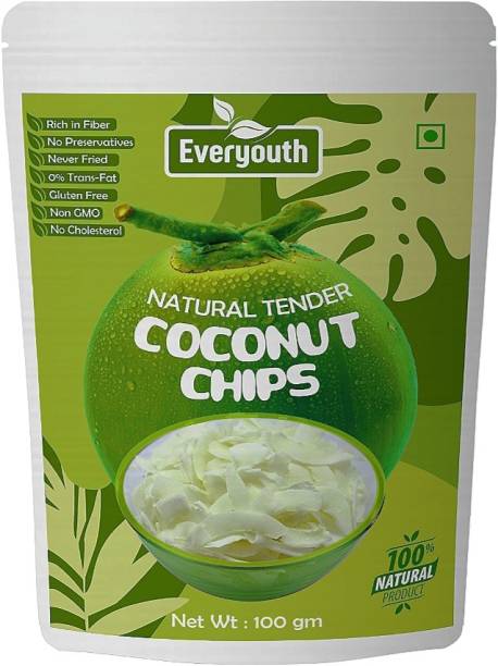 everyouth Natural Tender Coconut Chips|Rich in Fiber|No Preservatives|Never Fried Chips