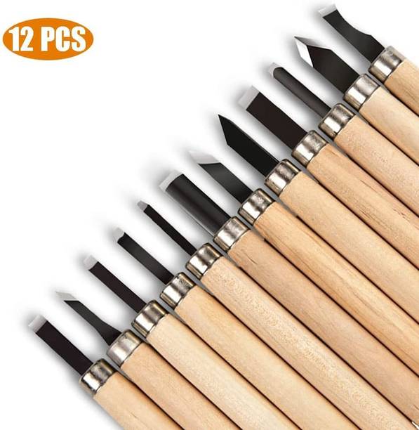 Dhuli 12Pcs Professional Hand Wood Carving Chisel Set For Basic Woodcut Working Combination Chisel Set