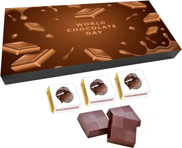 CHOCOINDIANART Wonderful Happy Chocolate Day, 18pcs Delicious Chocolate Gift, Truffles Gift Pack