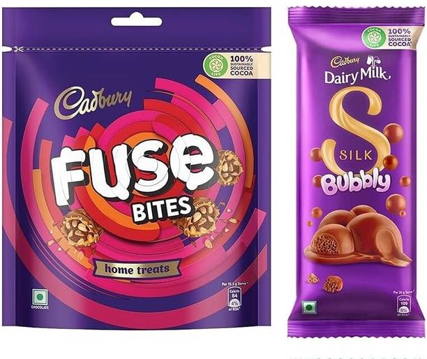 Cadbury Fuse Peanut & Silk Bubbly Bars