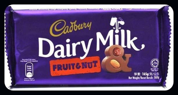 Cadbury Dairy Milk Fruit & Nut Chocolate Bar, 165g (IMPORTED)-A Bars