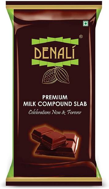 Denali Premium Milk Compound Slab, Delicious Chocolate Bars for Cooking/Baking Cakes, Muffins, Mousse (400 Grams) Bars