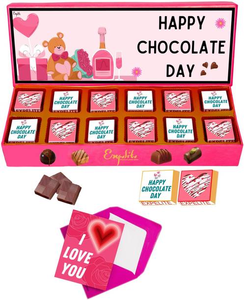 Expelite Best Chocolate Day Gift Box For Girlfriend 12 pieces Chocolate Day Gift For Girls Bars