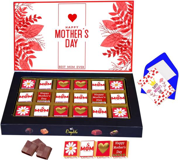 Expelite Mothers day Chocolate Combo Gifts from daughter 18 Pc Bars, Truffles