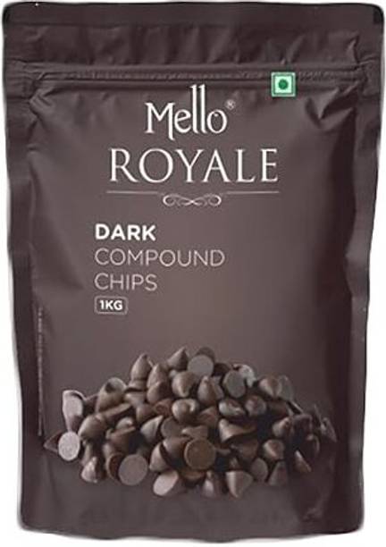 BakeVale Mello Royale Dark Compound Chocolate Chips 1 kg Callets