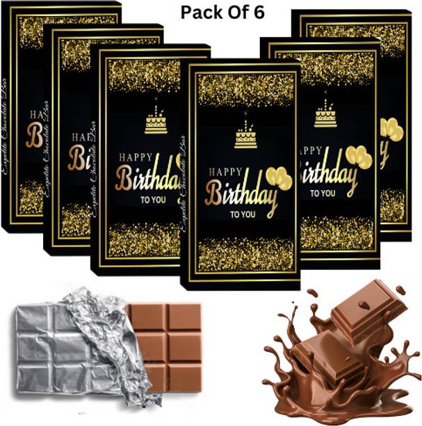 Expelite Return gifts for birthday Pack of 6 (35g Each ) Birthday chocolate gift box Bars