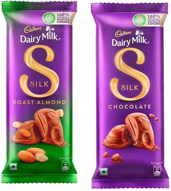 Cadbury Dairy Milk Silk Roast Almond Chocolate & Silk Chocolate Bars