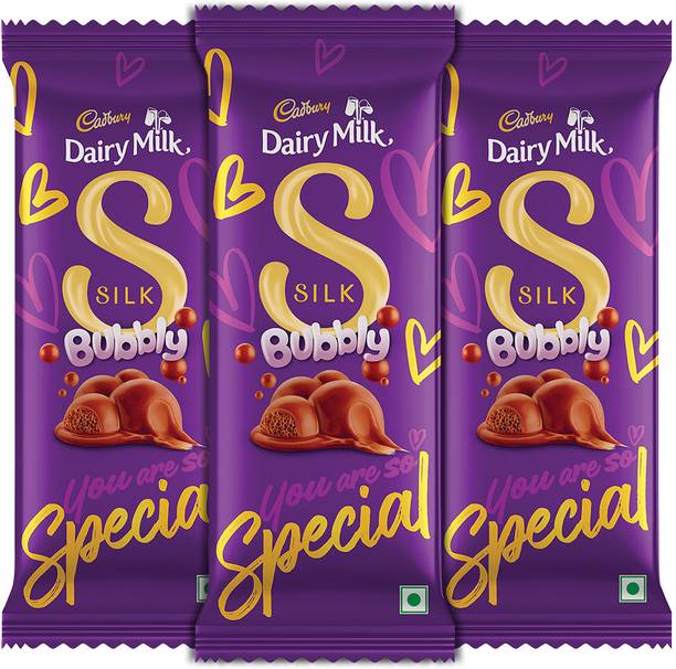 Cadbury Dairy Milk Silk Bubbly Chocolate Bars