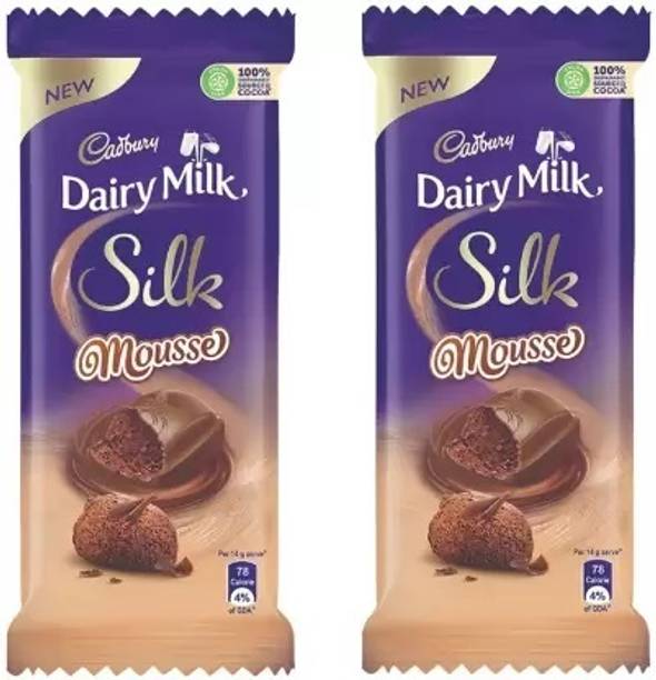 Cadbury Dairy Milk Silk Mousse 50 Gram Pack of 2 Bars Bars