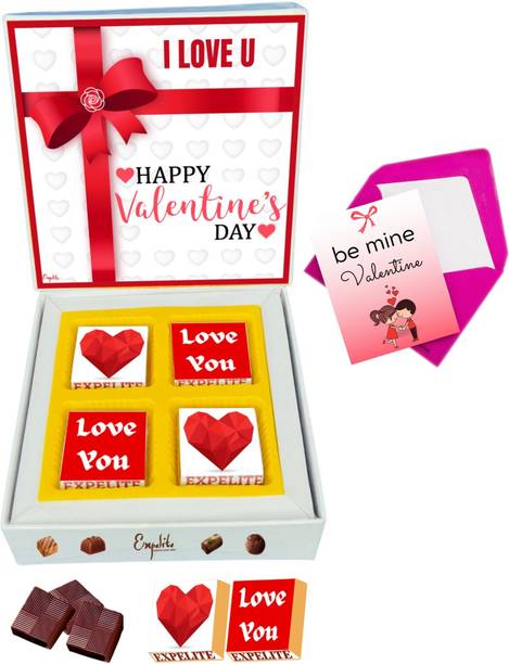 Expelite Valentines Day Chocolate And Roses Gift Husband 4pcs Valentines Gift Box Online Bars