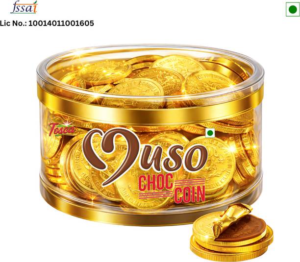 Tosca Muso Choco Coins - Gold Chocolate Coins Gift Pack | Tasty & Chocolaty Bites
