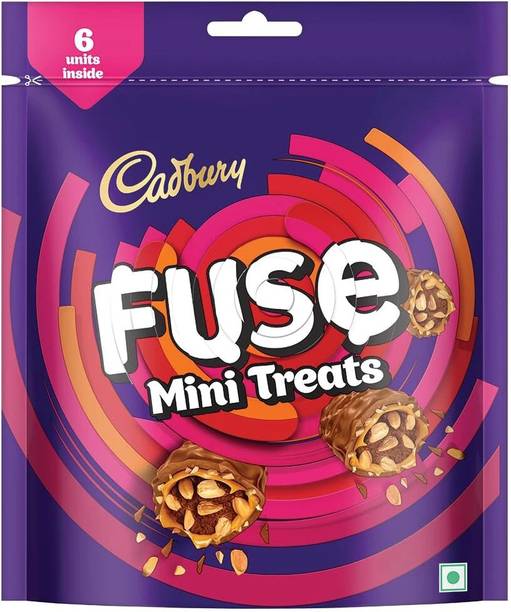 Cadbury Fuse Peanut & Caramel filled Mini Treats Chocolate Bars Bar Gift Pack