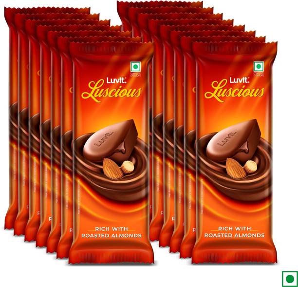 LuvIt Luscious Roasted Almonds Chocolate | Deliciously Smooth Bars