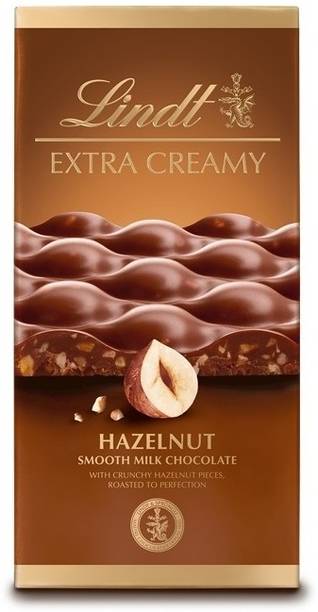 LINDT Extra Creamy Milk Chocolate Bar with Crunchy Hazelnuts | Bars