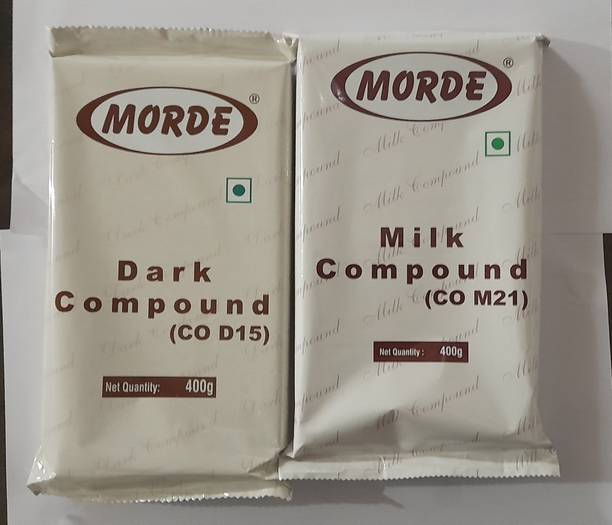 Morde dark milk compound chocolate bar 400 gm each (pack of 2) Bars