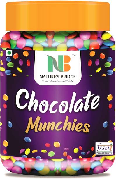Nature's Bridge Chocolate Munchies Chocolate Buttons Chocolate for Cake Decoration (Bold Colors) Truffles