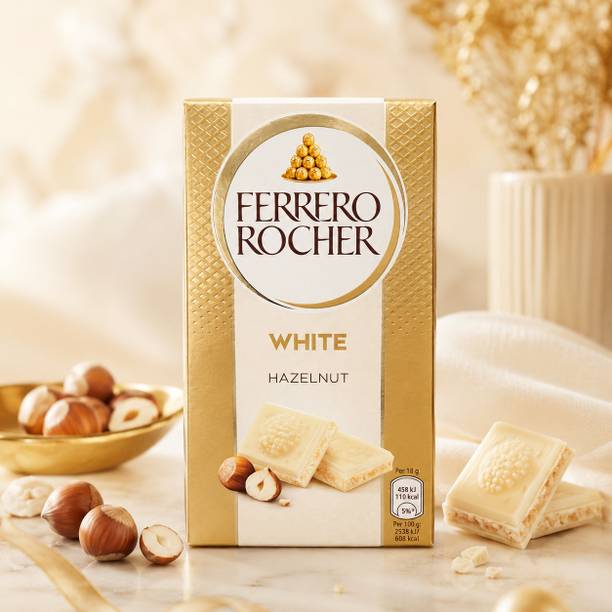 FERRERO ROCHER Premium White Hazelnut Chocolate Gift Bars