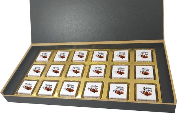 CHOCOINDIANART Atrractive Happy Chocolate Day-18pcs Delicious Chocolate Gift || Truffles