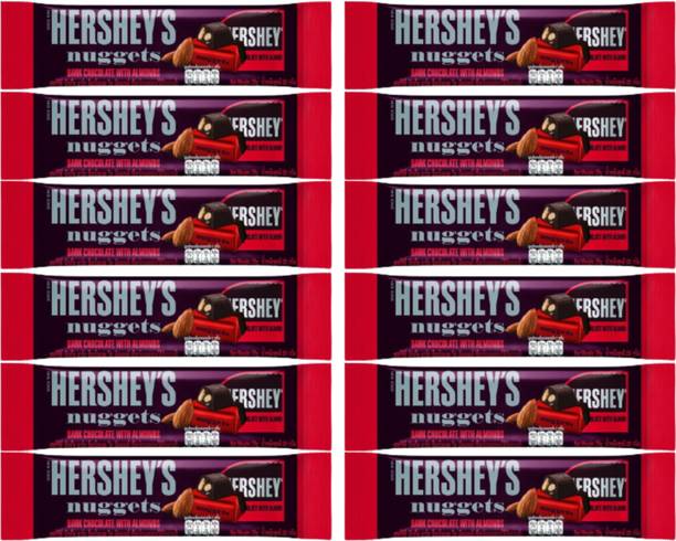 Hersheys Nuggets Dark Chocolate With Almonds Bars