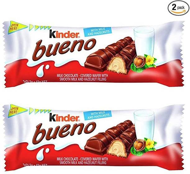 Kinder BUENO MILK WITH HAZELNUT ( PACK OF 2 ) Bites