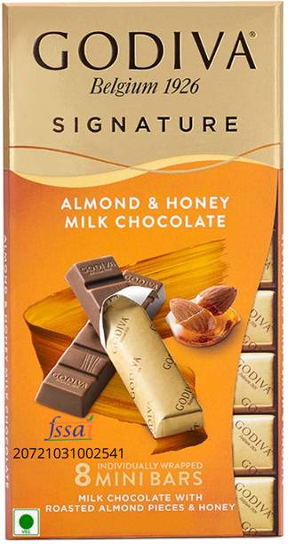Godiva Belgium 1926 Signature Almond & Honey Milk Chocolate (IMPORTED FROM BELGIUM) Bars