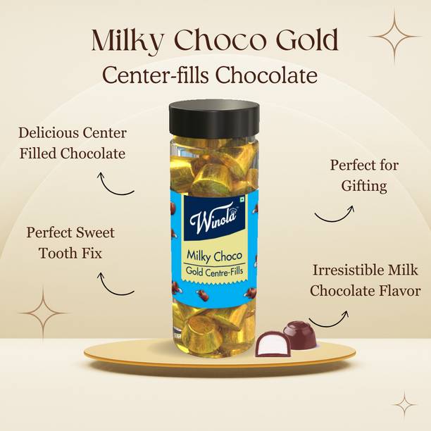 Winola Milky Gold Chocolate Truffles - Center Filled Milk Chocolate Bites