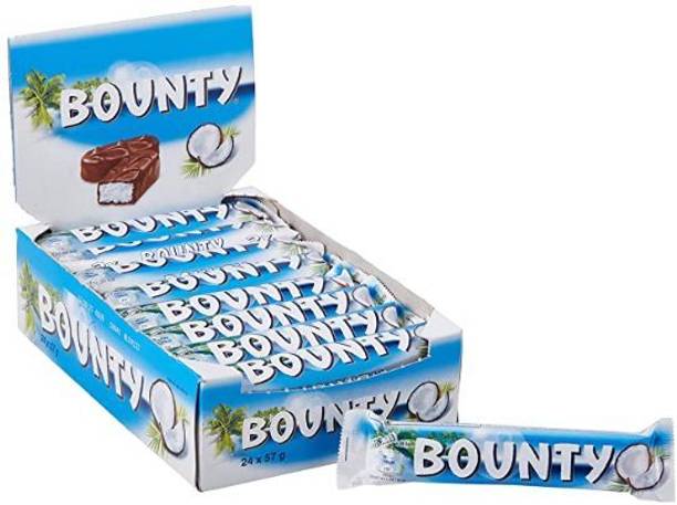 BOUNTY Coconut Chocolate Filled With Coconut Enrobbed With Milk Chocolate (Pack Of 24) Bars