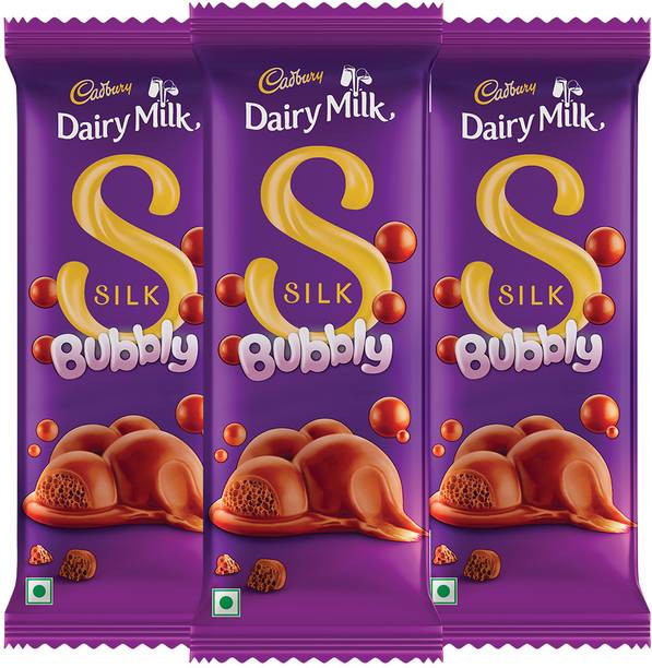 Cadbury Dairy Milk Silk Bubbly Chocolate Bars