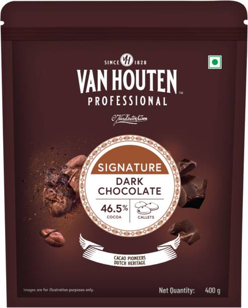 Van Houten Professional 46.5% Dark Chocolate Callets - 400 g | Baking Chocolate Callets