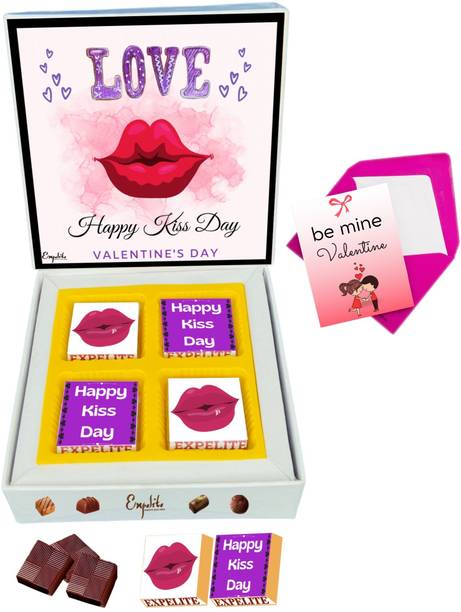 Expelite Unique Gift for Husband on Kiss day - 4pcs Romantic Gift for Wife On Kiss Day Bars