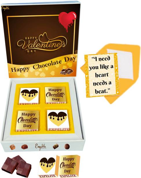 Expelite Best Chocolate Day Gift Box For Girlfriend 4pcs, Chocolate Day Gift For Girls Bars