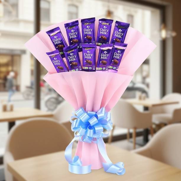 Cadbury Chocolate bouquet Gift Hamper|birthday gift|valentine day|10pcs dairy milk Bars, Truffles