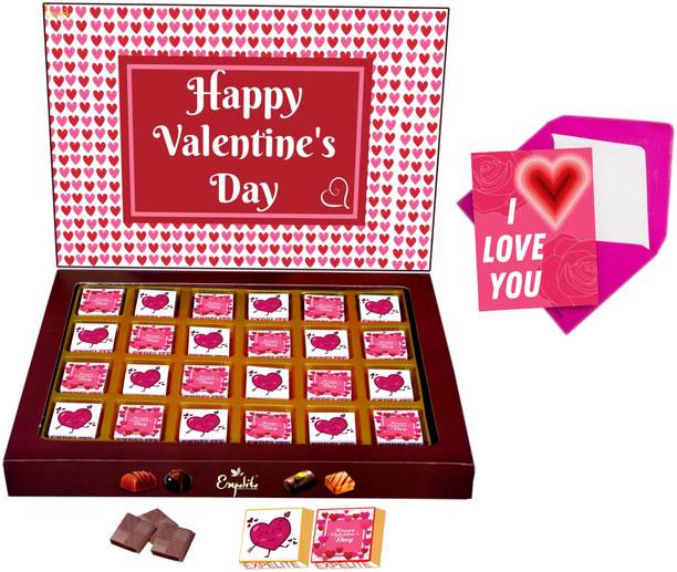 Expelite Valentine day Gift For Boyfriend 24 Chocolate Valentine Day Gift For Girlfriend Bars