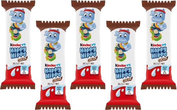 Kinder Happy Hippo Mini Bunny In Crispy Wafer Stuffed With Milk Chocoate & Cocoa Cream Bars