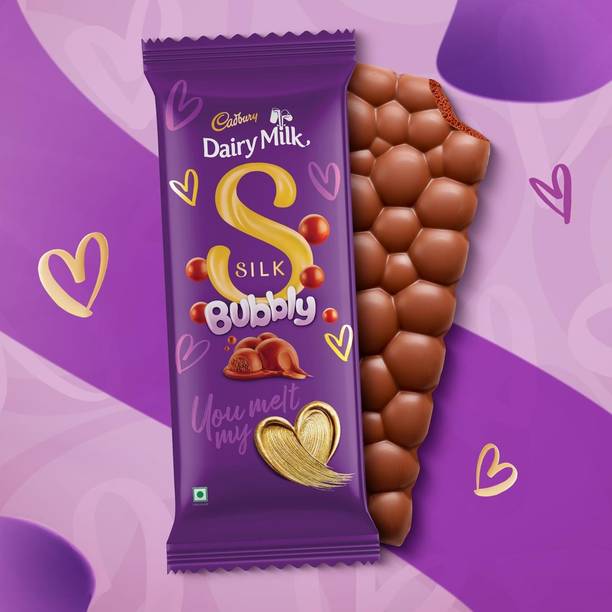 Cadbury Dairy Milk Silk Bubbly Valentine's Gift Pack Chocolate Bars