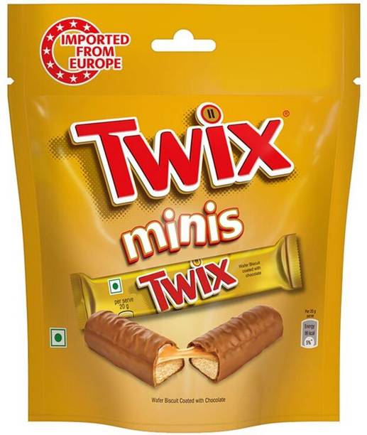 Twix Minis Cookie Caramel Chocolate Pack Bars
